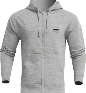 Stadium Zip-Up Hooded Sweatshirt - Heather Gray - Small - Lutzka's Garage