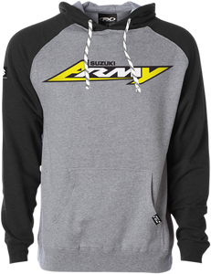 Suzuki Army Hoodie - Black/Heather Charcoal - Medium - Lutzka's Garage