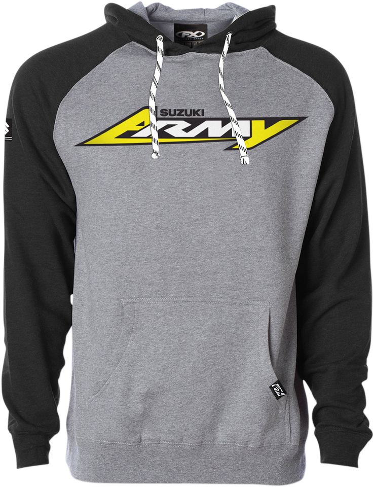 Suzuki Army Hoodie - Black/Heather Charcoal - Medium - Lutzka's Garage