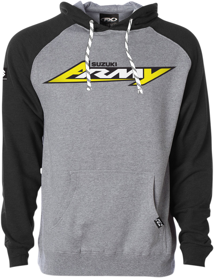 Suzuki Army Hoodie - Black/Heather Charcoal - Medium - Lutzka's Garage