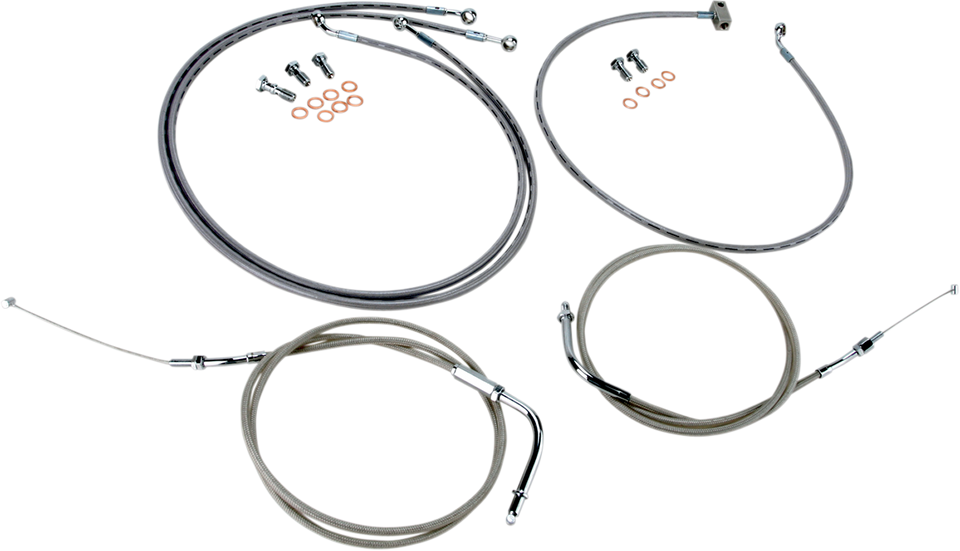 Cable Line Kit - 12" - 14" - Roadliner - Stainless Steel - Lutzka's Garage