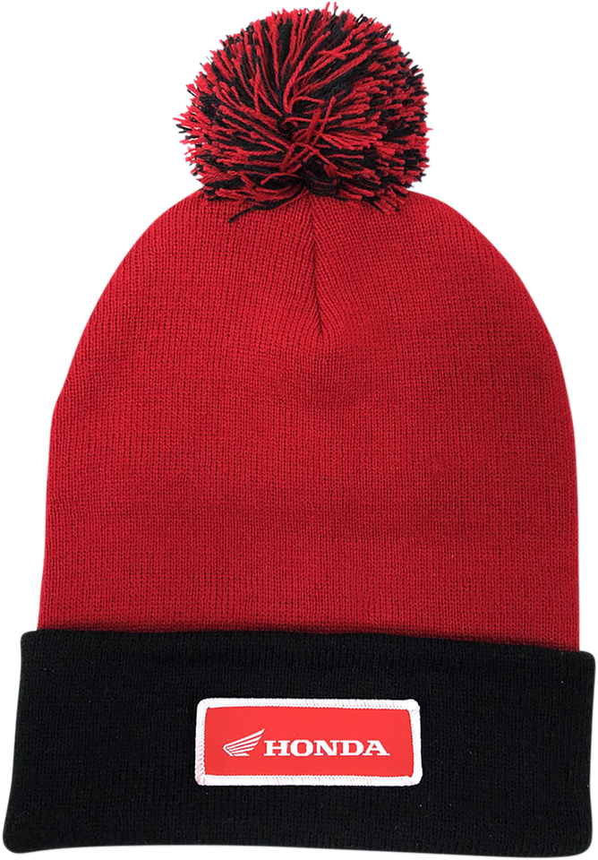 Honda Pom Beanie - Red/Black - Lutzka's Garage