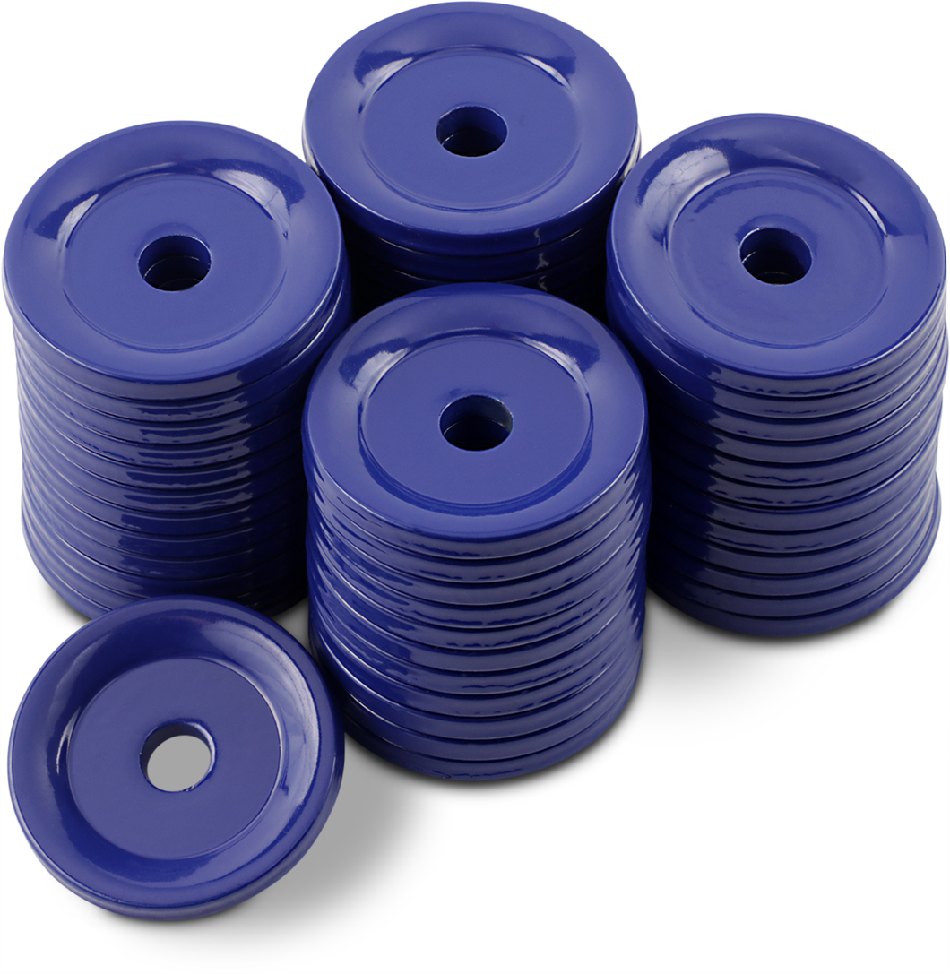 Support Plates - Blue - Round - 48 Pack - Lutzka's Garage