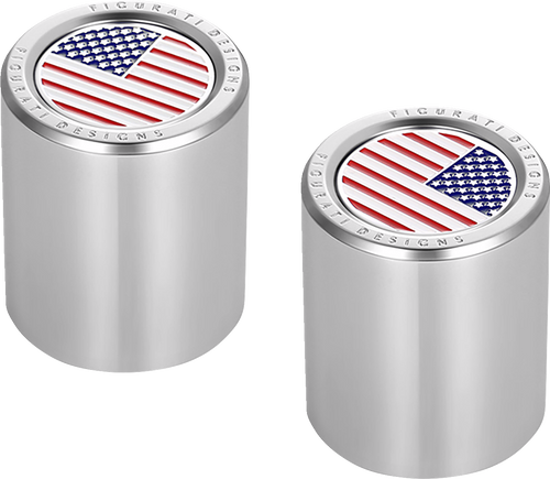 Docking Hardware Covers - American Flag - Short - Stainless Steel - Lutzka's Garage