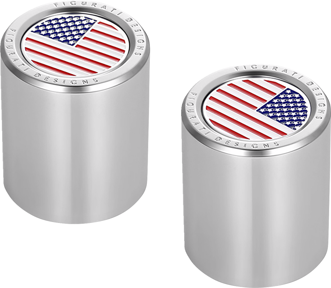 Docking Hardware Covers - American Flag - Short - Stainless Steel - Lutzka's Garage