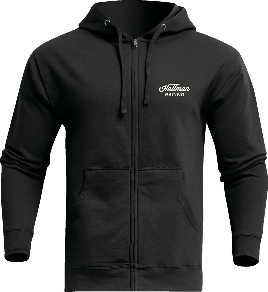 Hallman Heritage Zip-Up Sweatshirt - Black - Small - Lutzka's Garage