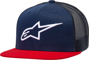 Corp Trucker Hat - Navy/Red - One Size - Lutzka's Garage