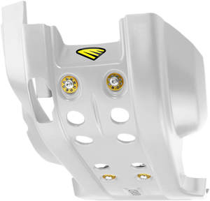 Full Combat Skid Plate - White - Husqvarna TC/TE 250/300 - Lutzka's Garage