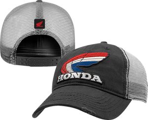 Honda Vintage Wing Hat - Charcoal - Lutzka's Garage