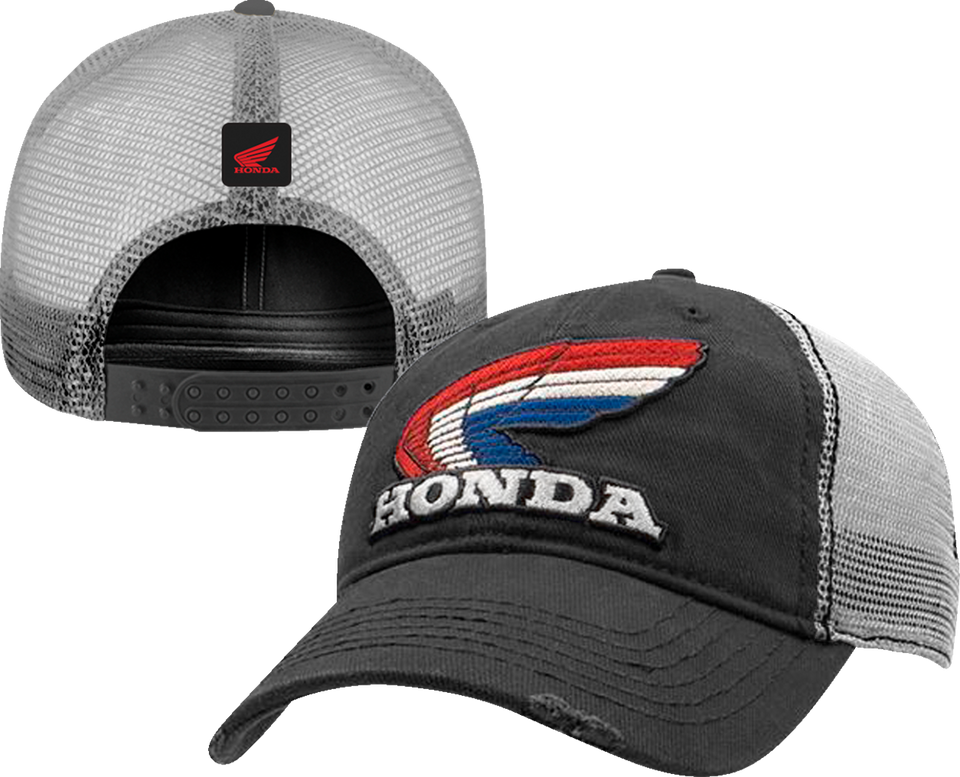 Honda Vintage Wing Hat - Charcoal - Lutzka's Garage