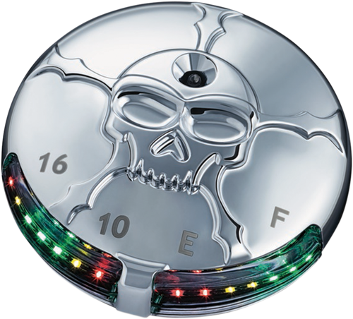 Zombie LED Fuel and Battery Gauge - Chrome - Lutzka's Garage