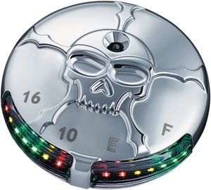 Zombie LED Fuel and Battery Gauge - Chrome - Lutzka's Garage