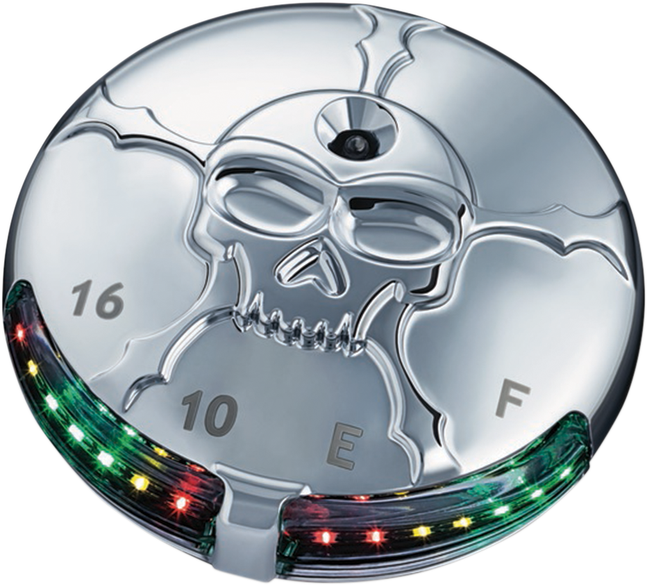 Zombie LED Fuel and Battery Gauge - Chrome - Lutzka's Garage