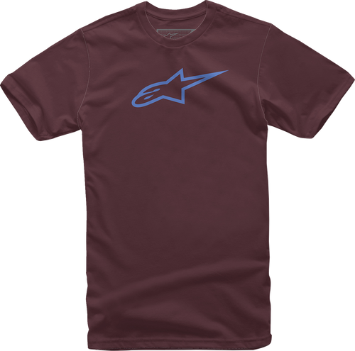 Ageless T-Shirt - Maroon/Blue - Medium - Lutzka's Garage