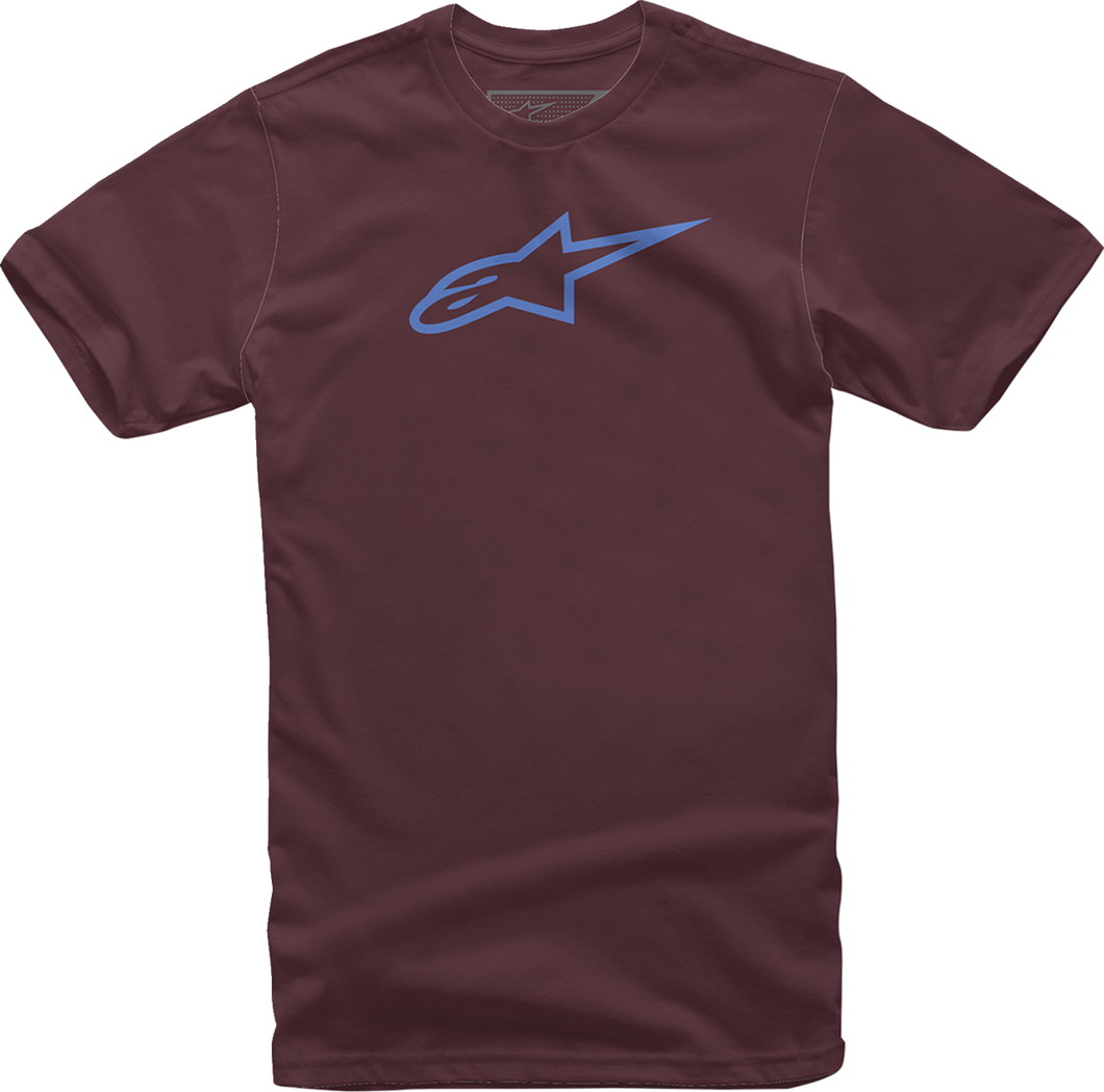 Ageless T-Shirt - Maroon/Blue - Medium - Lutzka's Garage