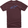 Ageless T-Shirt - Maroon/Blue - Medium - Lutzka's Garage