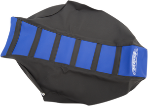 6-Ribbed Seat Cover - Black Ribs/Blue Top/Black Sides