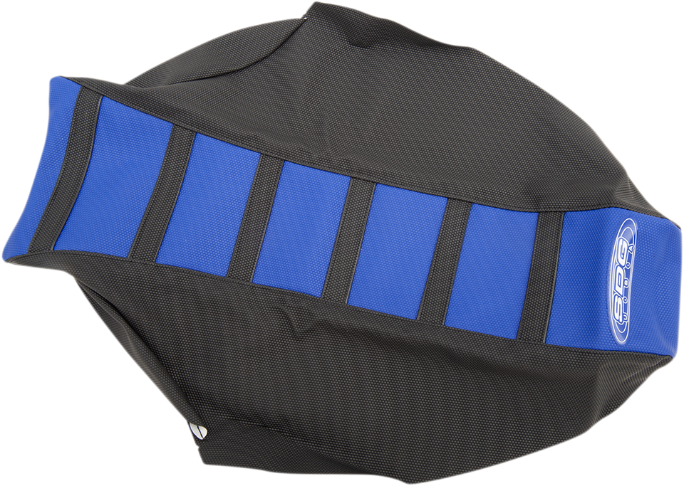 6-Ribbed Seat Cover - Black Ribs/Blue Top/Black Sides