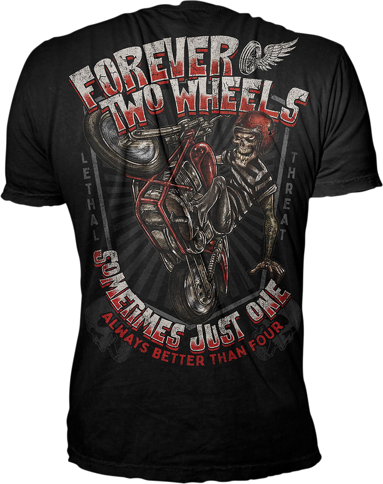 Forever Two Wheels T-Shirt - Black - Medium - Lutzka's Garage