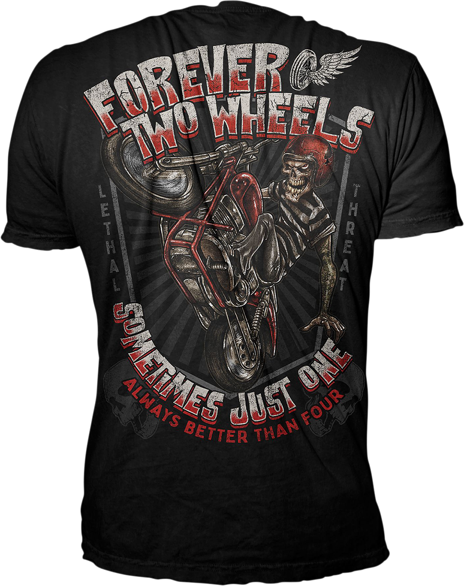 Forever Two Wheels T-Shirt - Black - Medium - Lutzka's Garage