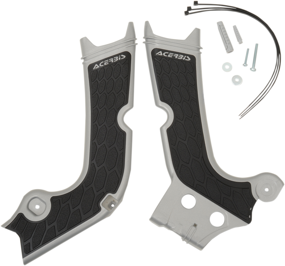 X-Grip Frame Guards - Silver/Black - Honda - Lutzka's Garage