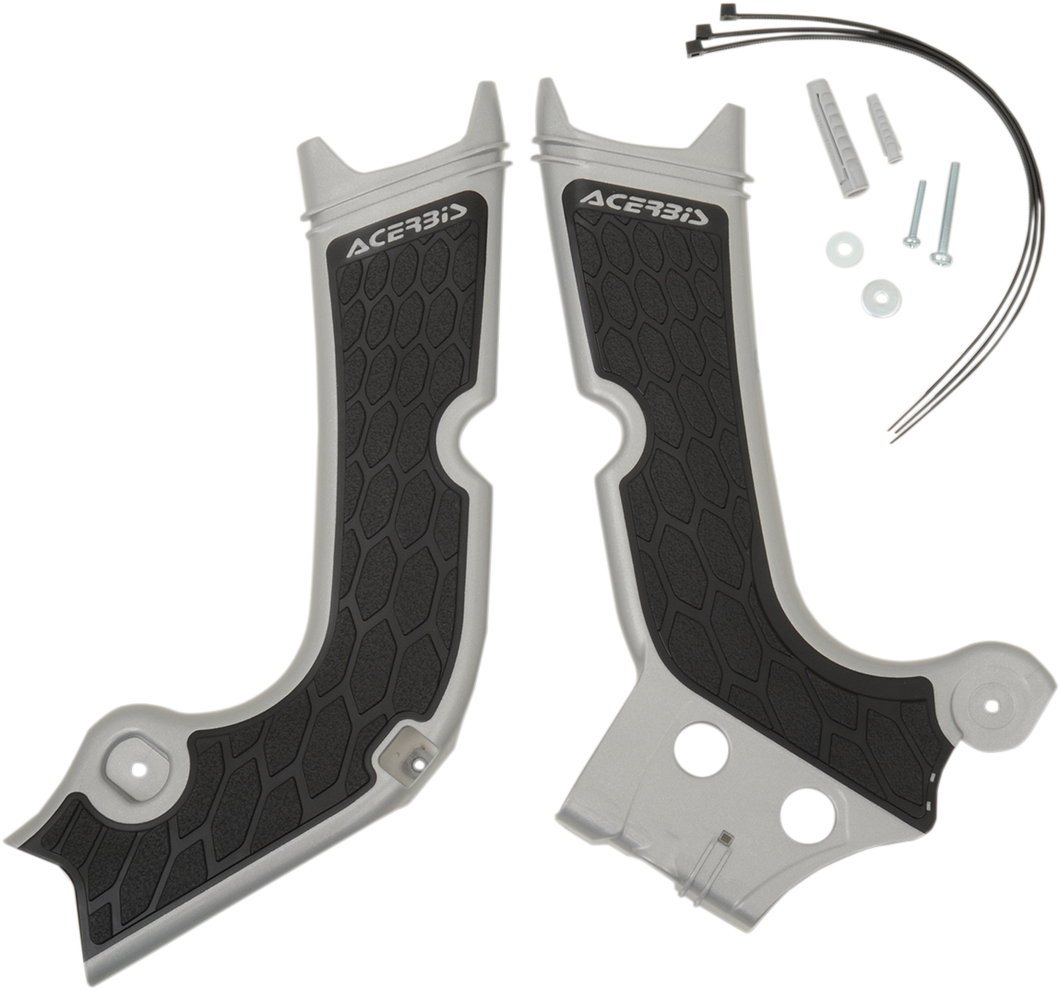 X-Grip Frame Guards - Silver/Black - Honda - Lutzka's Garage