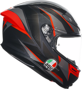 K6 S Helmet - Slashcut - Black/Gray/Red - Medium - Lutzka's Garage