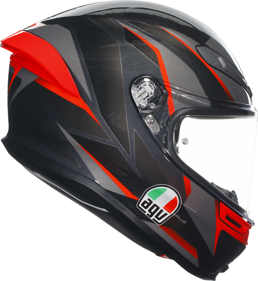 K6 S Helmet - Slashcut - Black/Gray/Red - Medium - Lutzka's Garage