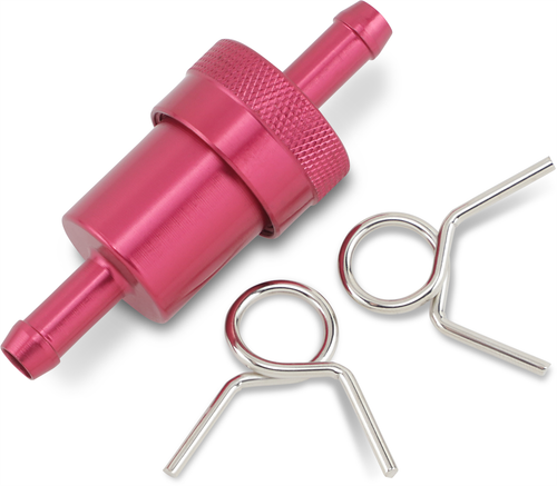 Anodized Aluminum Fuel Filter - Red - 5/16