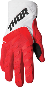 Youth Spectrum Gloves - Red/White - 2XS - Lutzka's Garage