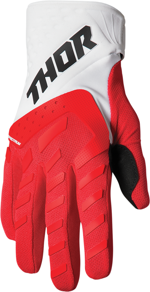 Youth Spectrum Gloves - Red/White - 2XS - Lutzka's Garage