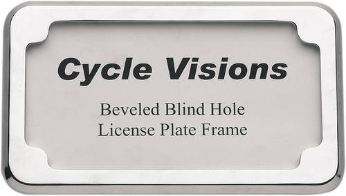 Beveled License Plate Frame - Chrome - Lutzka's Garage