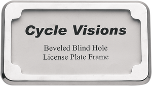 Beveled License Plate Frame - Chrome - Lutzka's Garage