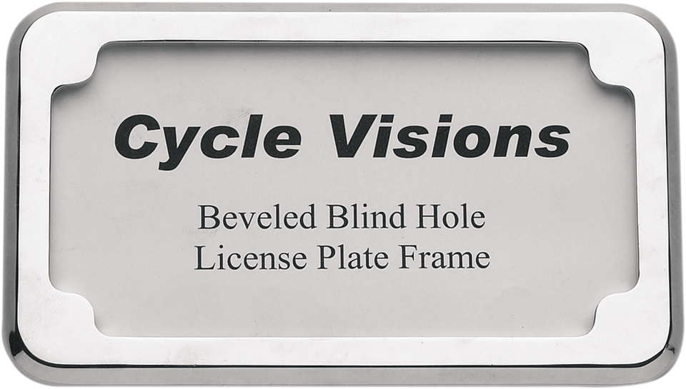 Beveled License Plate Frame - Chrome - Lutzka's Garage