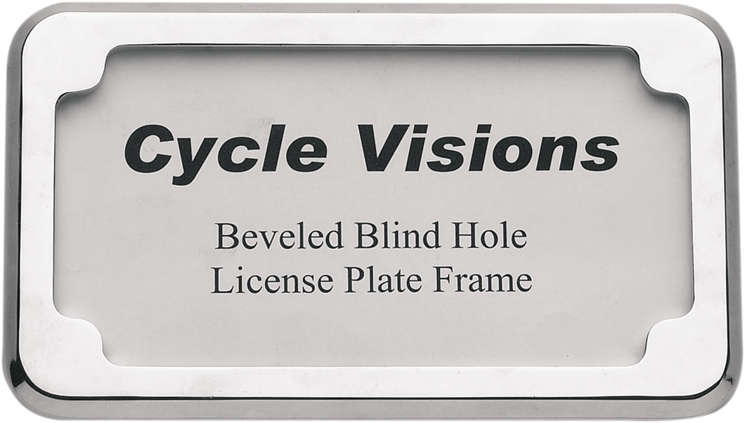 Beveled License Plate Frame - Chrome - Lutzka's Garage