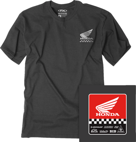 Honda Starting Line T-Shirt - Heather Charcoal - Medium - Lutzka's Garage