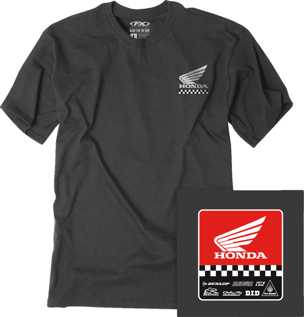 Honda Starting Line T-Shirt - Heather Charcoal - Medium - Lutzka's Garage