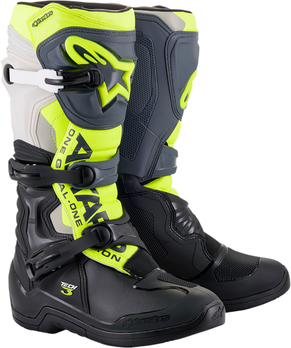 Tech 3 Boots - Black/Gray/Yellow Fluorescent - US 7 - Lutzka's Garage