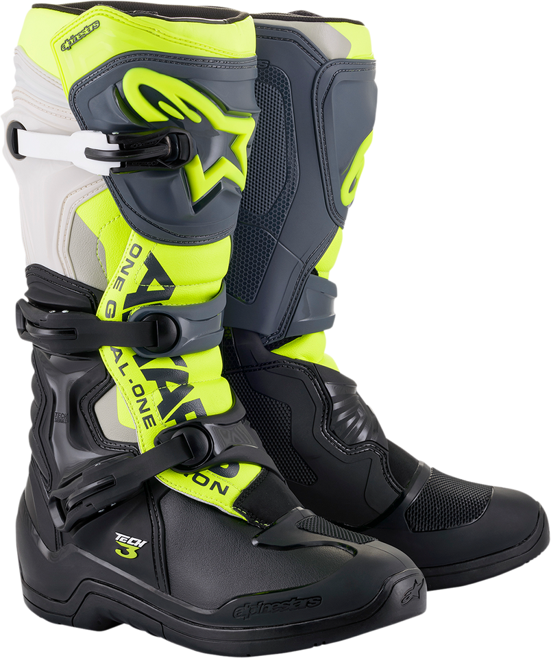 Tech 3 Boots - Black/Gray/Yellow Fluorescent - US 7 - Lutzka's Garage