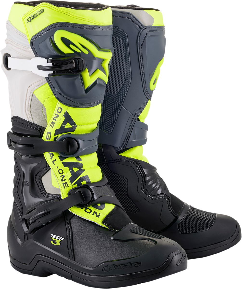 Tech 3 Boots - Black/Gray/Yellow Fluorescent - US 7 - Lutzka's Garage