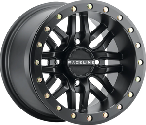 Wheel - Ryno - Beadlock - Front/Rear - Black/with Black Ring - 15x7 - 4/137 - 5+2