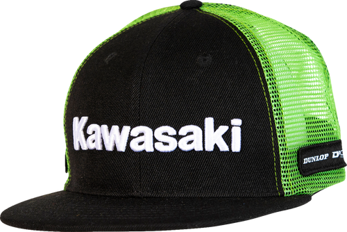 Kawasaki Line Hat - Black/Green - One Size - Lutzka's Garage