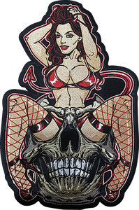 Devil Girl Embroidered Patch - Large - Lutzka's Garage