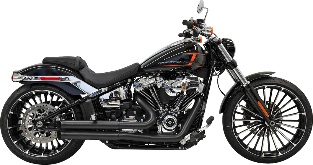 Pro Street Exhaust - Black - 18+ Softail - Lutzka's Garage