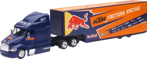 Peterbilt Red Bull KTM Race Team Truck - 1:43 Scale - Blue/Orange - Lutzka's Garage