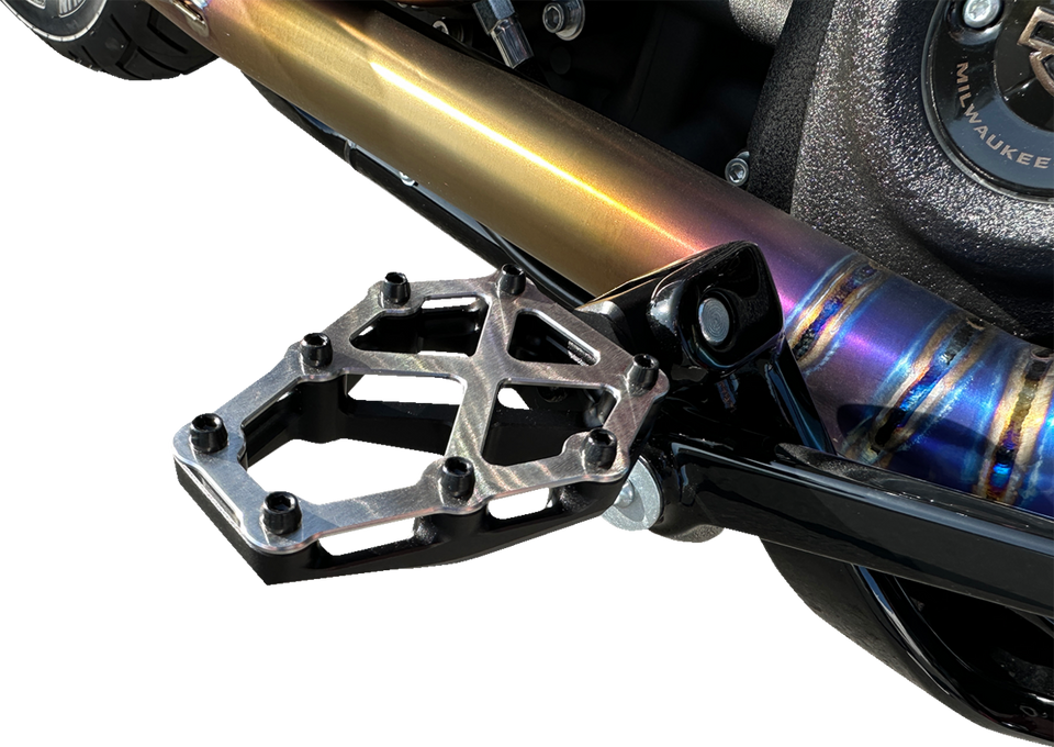 NXL Footpegs - Black w/ Stainless Steel Cover