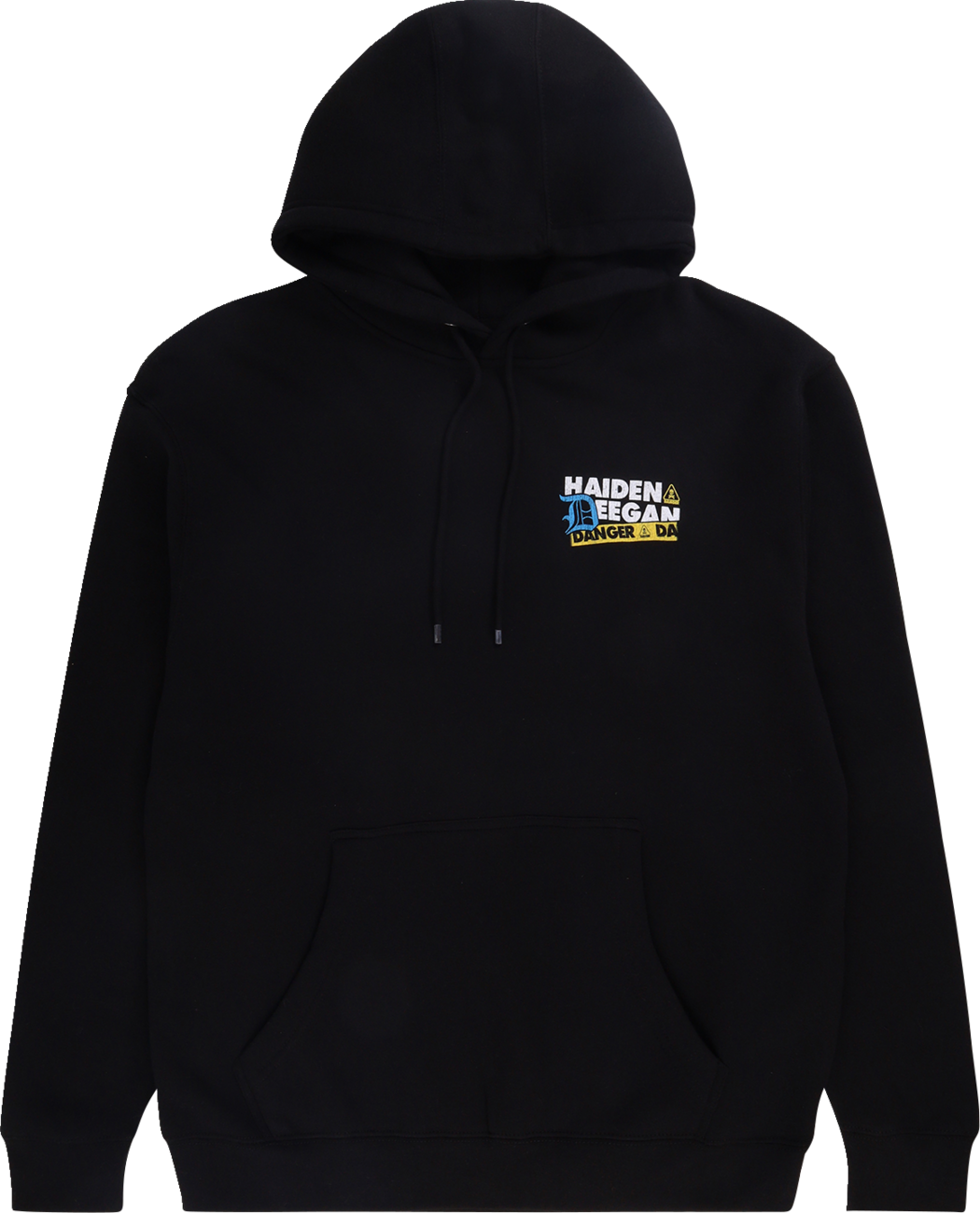 Caution Hoodie - Black - Small - Lutzka's Garage