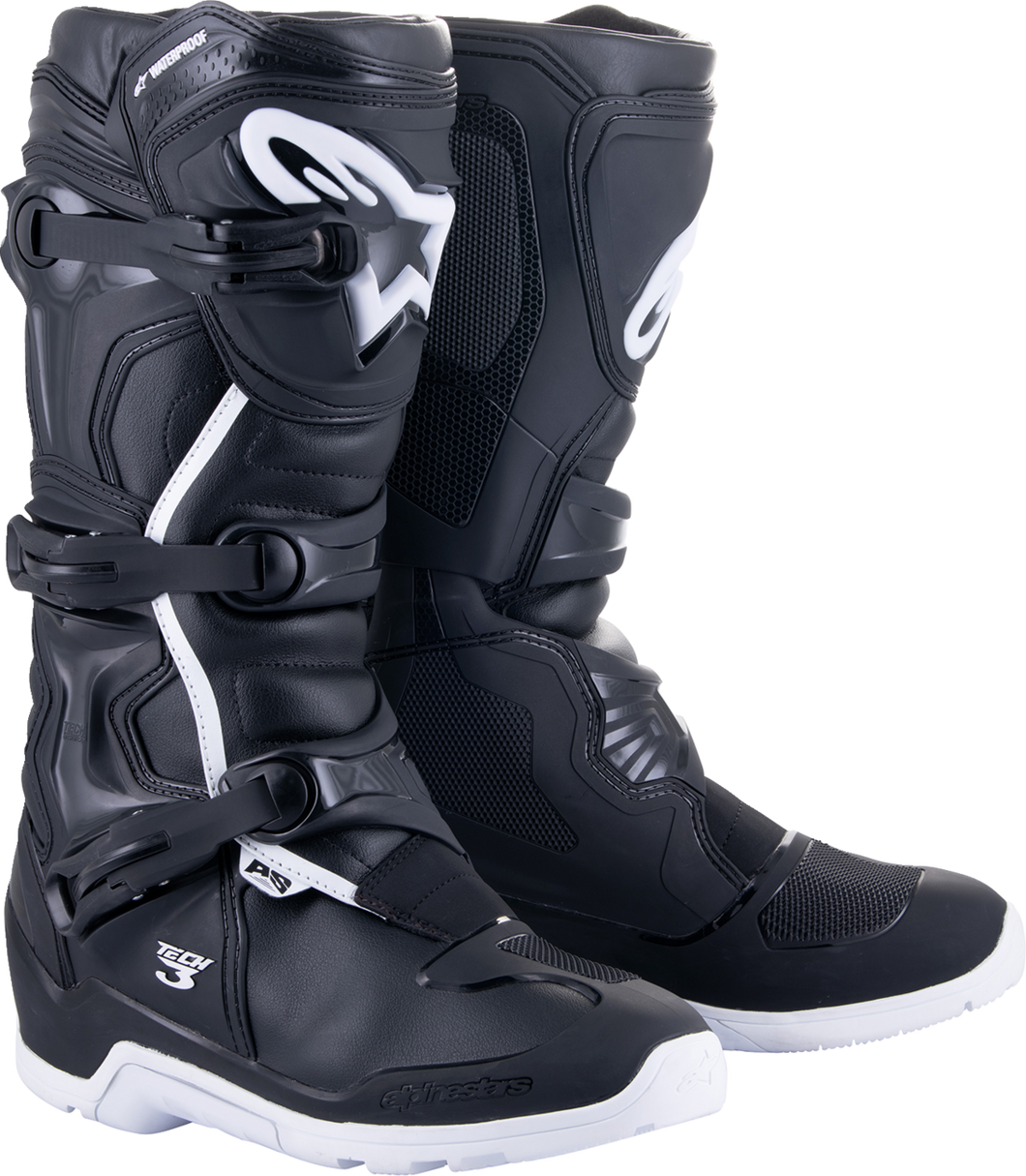 Tech 3 Enduro Waterproof Boots - Black/White - US 10/EU 44.5 - Lutzka's Garage