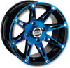 Wheel - 387X - Front - Anodized Blue/Black - 12x7 - 4/136 - 4+3