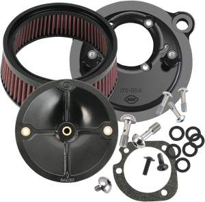 Super Stock™ Stealth Air Cleaner Kit - Black - Lutzka's Garage